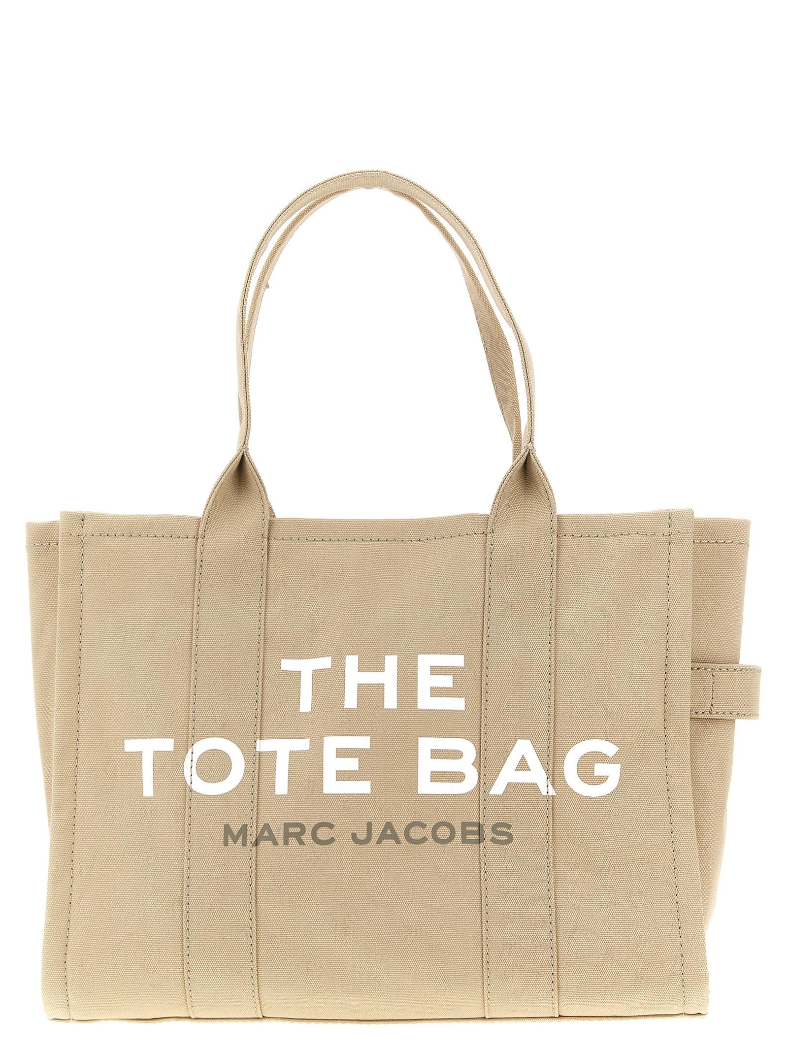 marc jacobs shopping the canvas large tote beige cotton bag - women