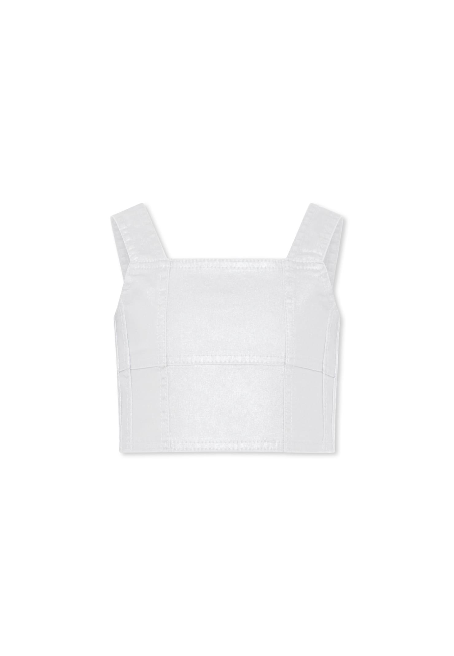 marc jacobs silver crop top for girl