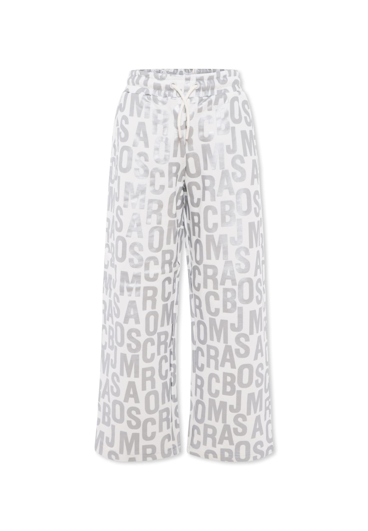 marc jacobs silver trousers for girl with logo