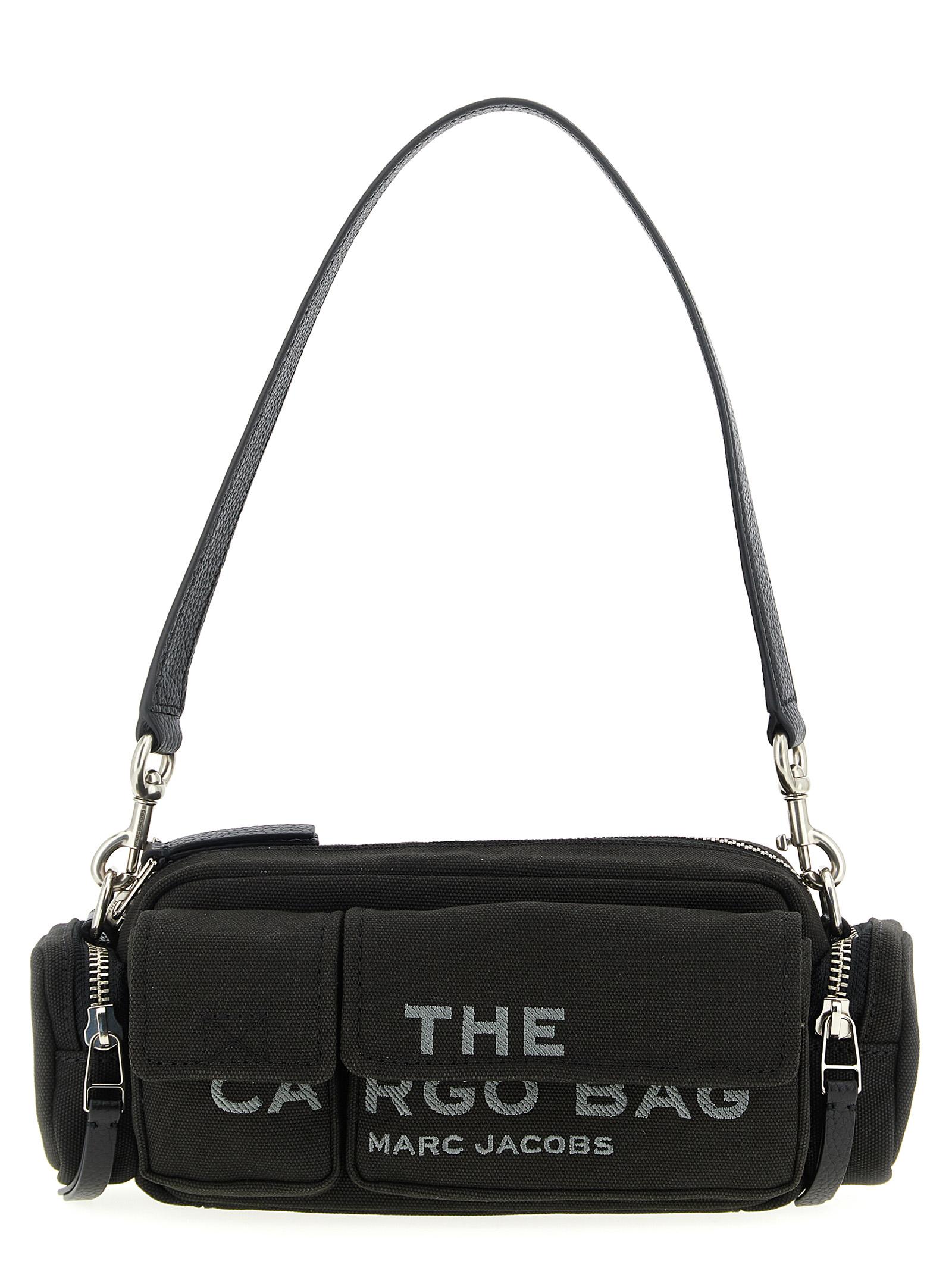 marc jacobs the canvas cargo shoulder bag black cotton - women