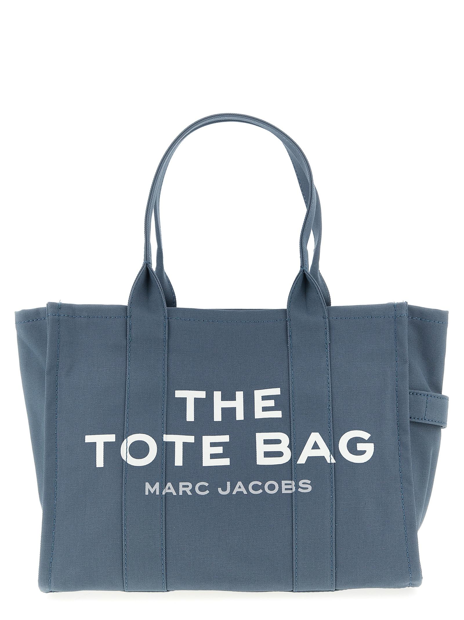 marc jacobs the canvas large tote shopping bag blue cotton - women
