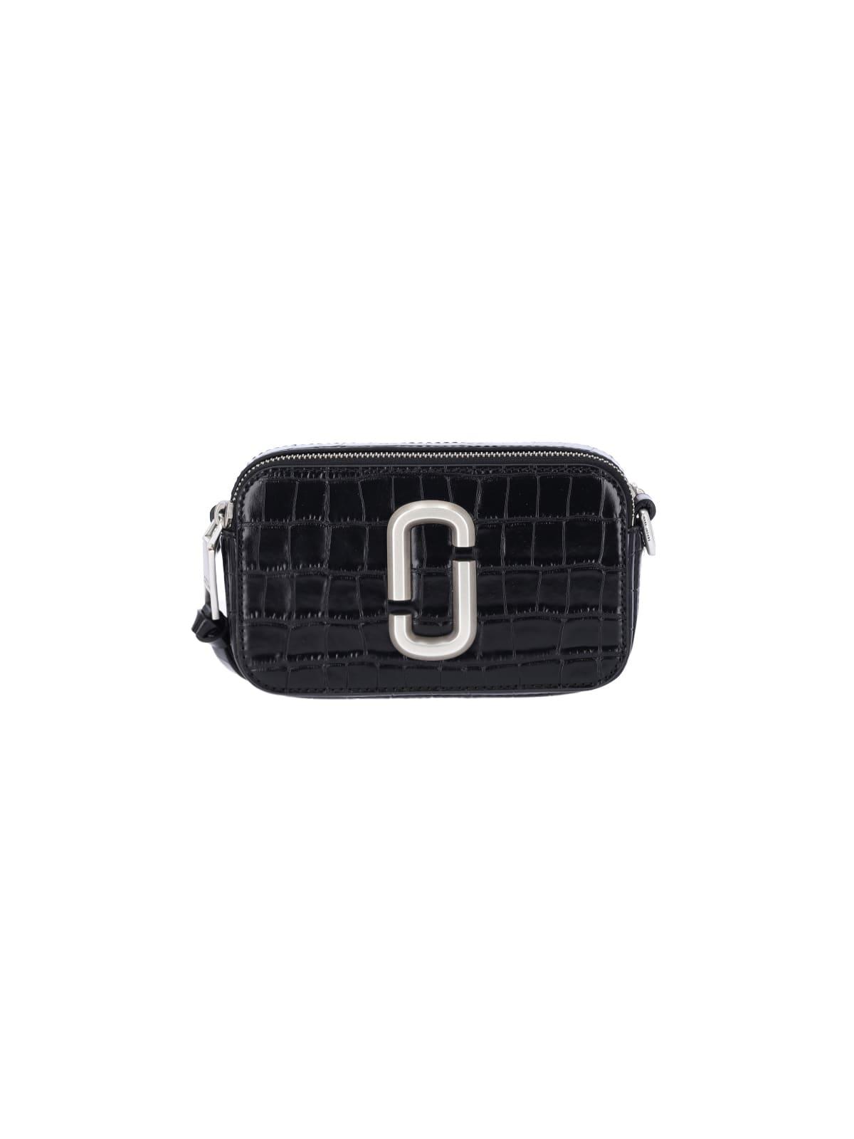 marc jacobs the croc-embossed shoulder snapshot bag