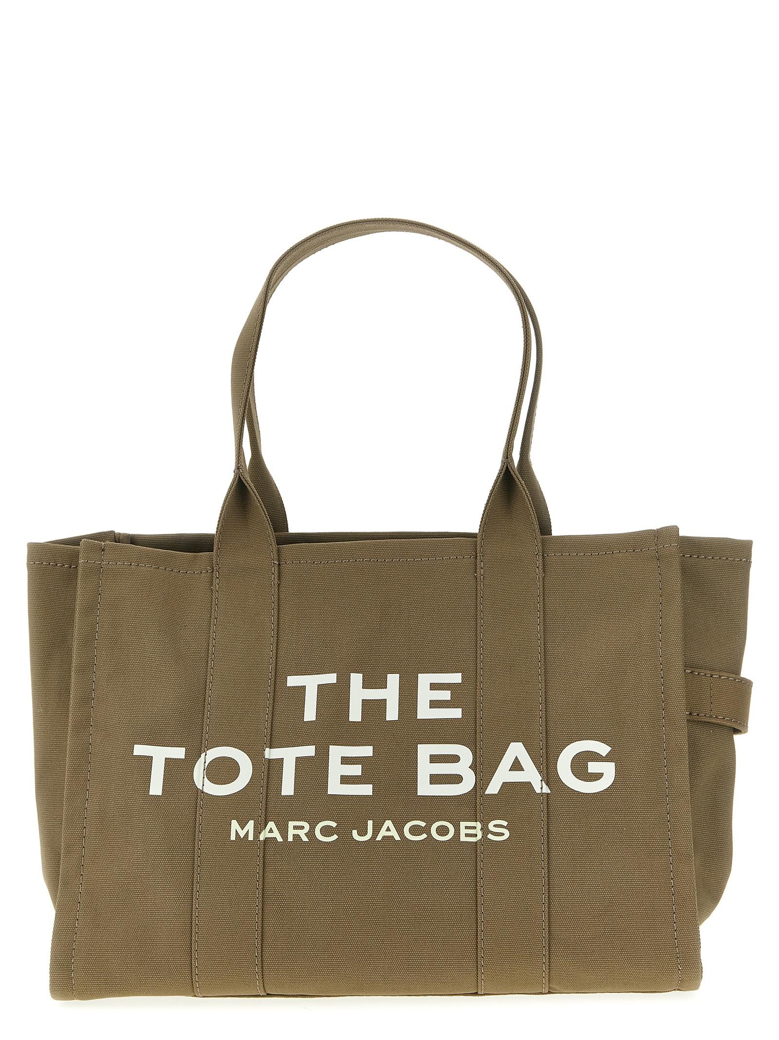 marc jacobs the large tote shopping bag green cotton - women