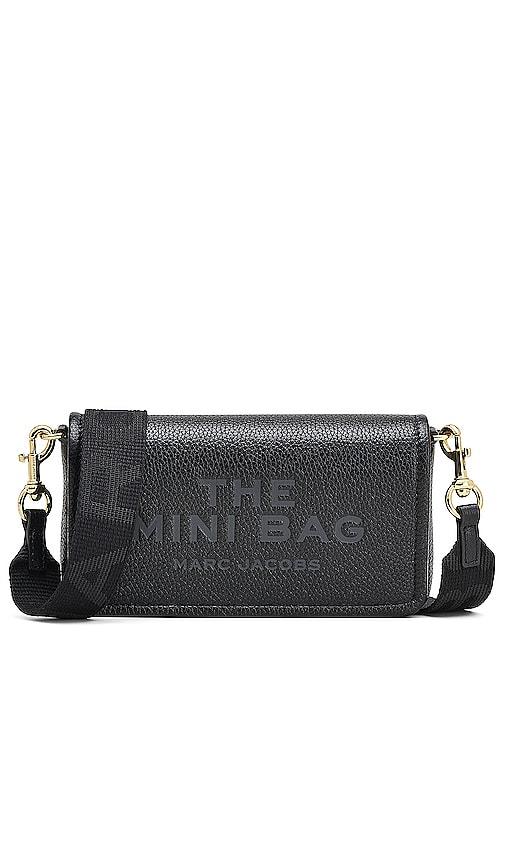 marc jacobs the leather mini bag in black.