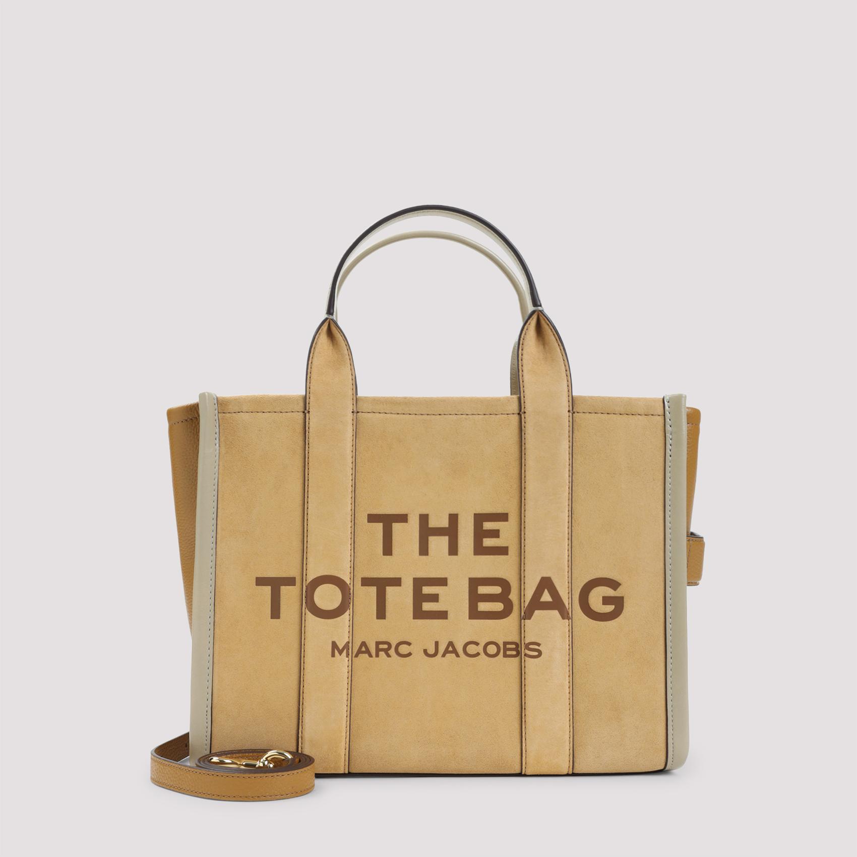 marc jacobs the medium tote bag nude & neutrals suede leather - women