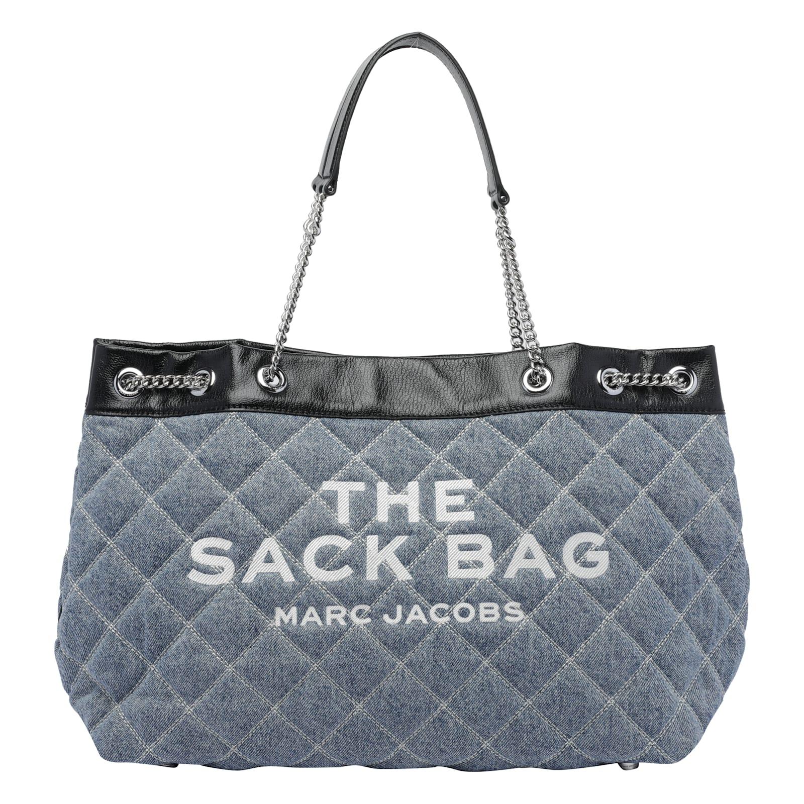 marc jacobs the quilted denim chain sack bag