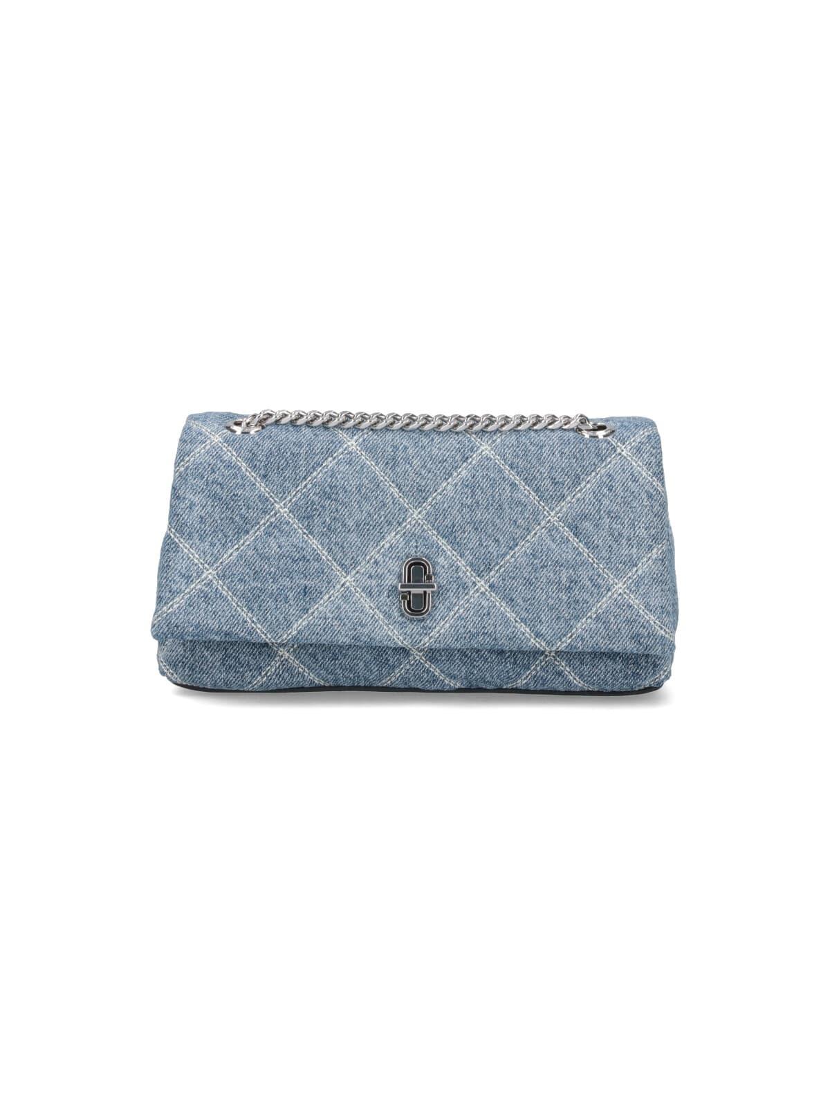 marc jacobs the quilted dual chain denim crossbody bag