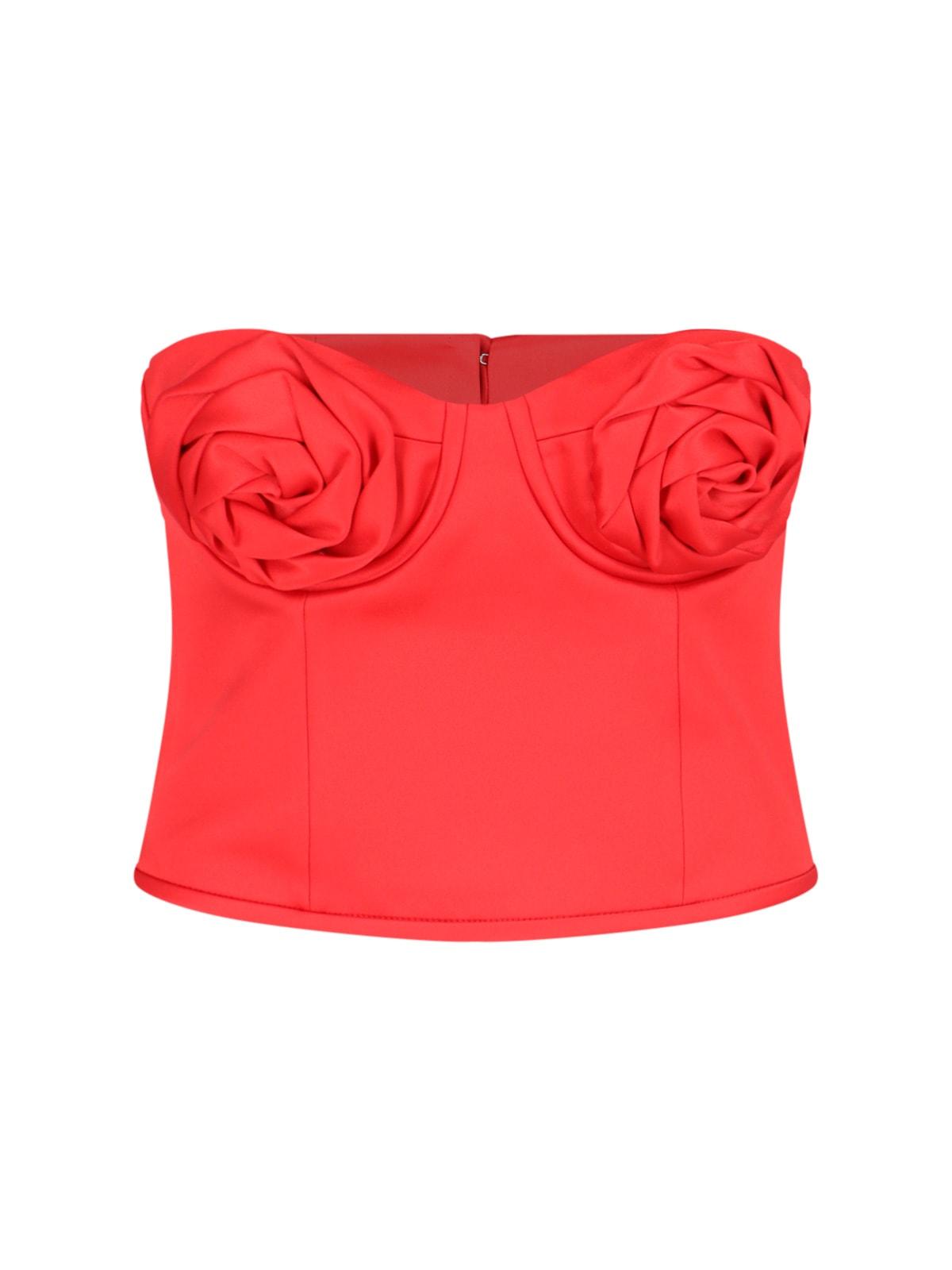 marc jacobs the satin rose corsette crop top