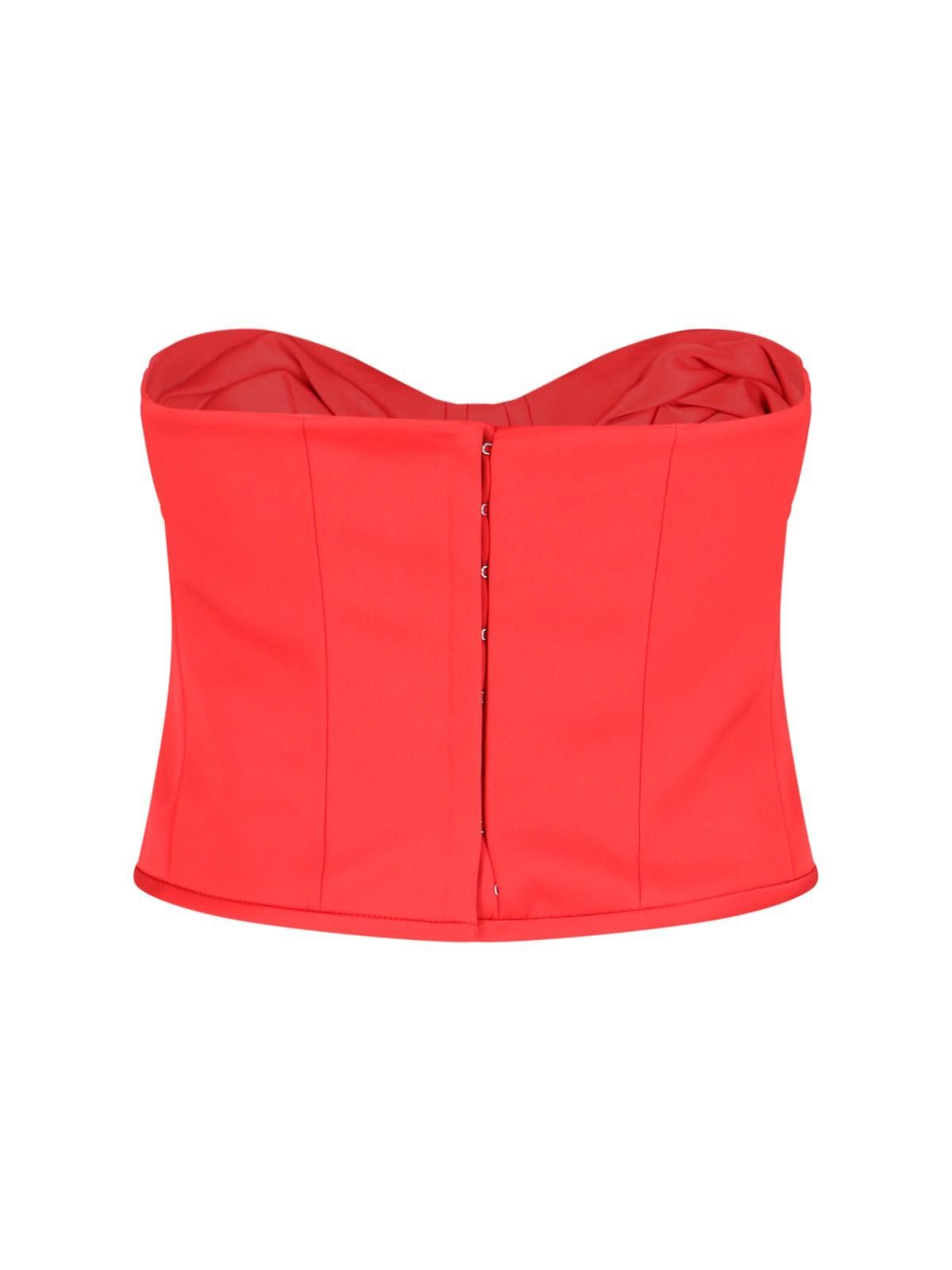 marc jacobs the satin rose corsette crop top