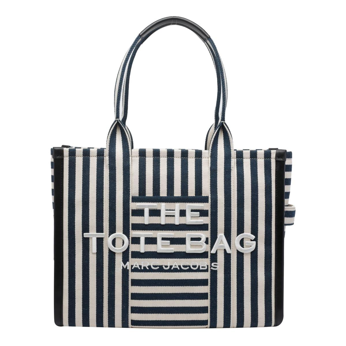 marc jacobs the stripe canvas large tote bag