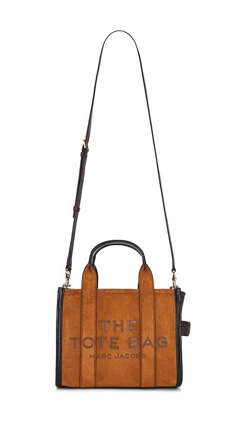 marc jacobs the suede small tote bag in brown.