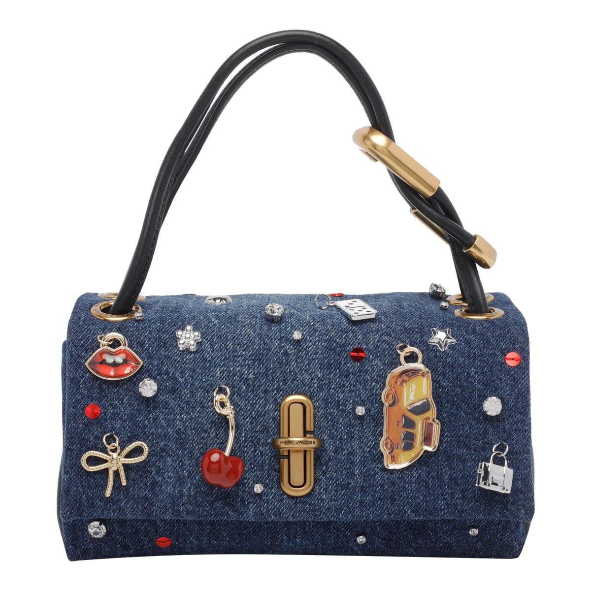 marc jacobs the trinket charm denim dual bag