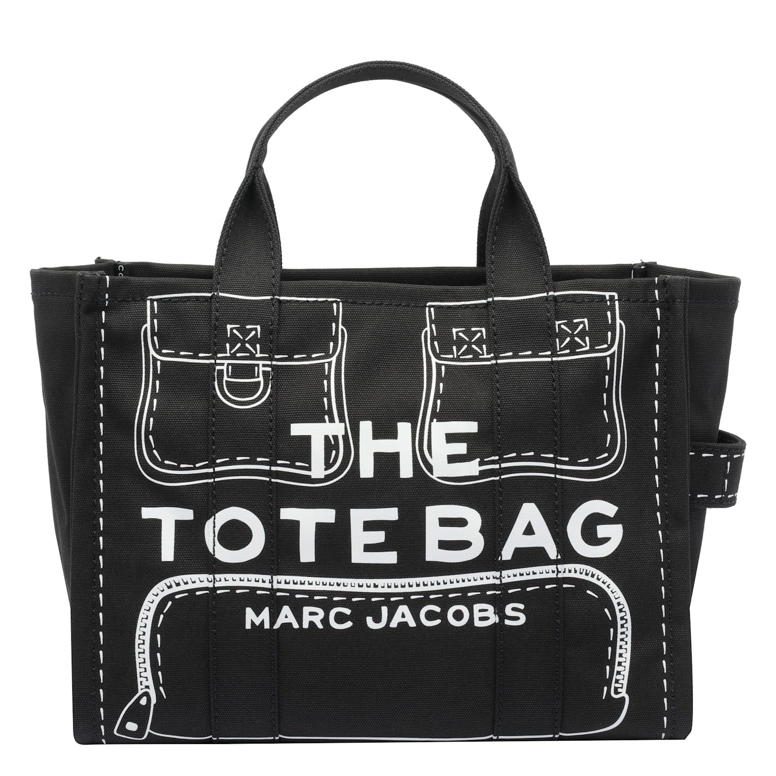 marc jacobs the trompe loeil cargo canvas medium tote bag