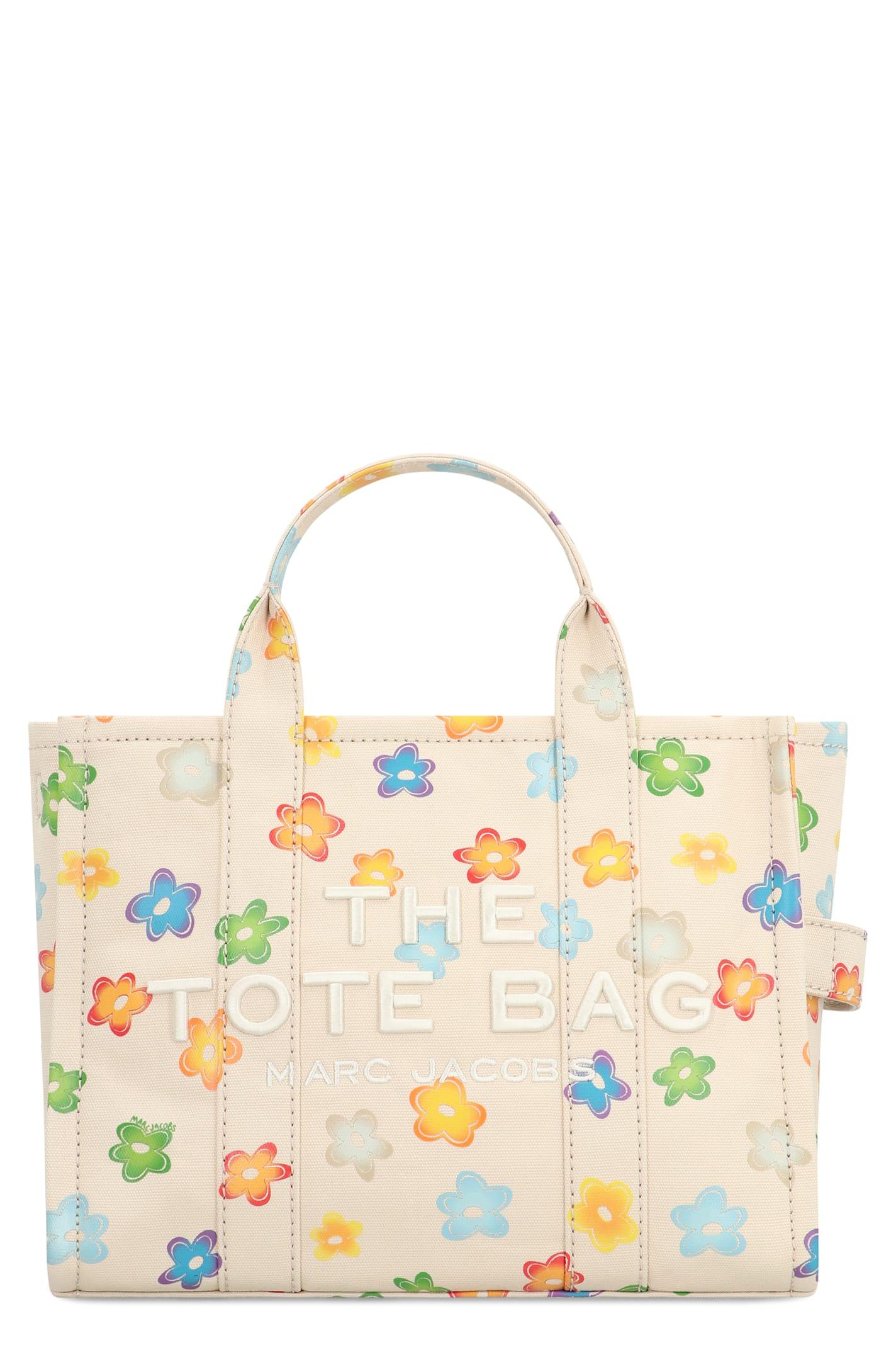 marc jacobs the wild daisy canvas medium tote bag