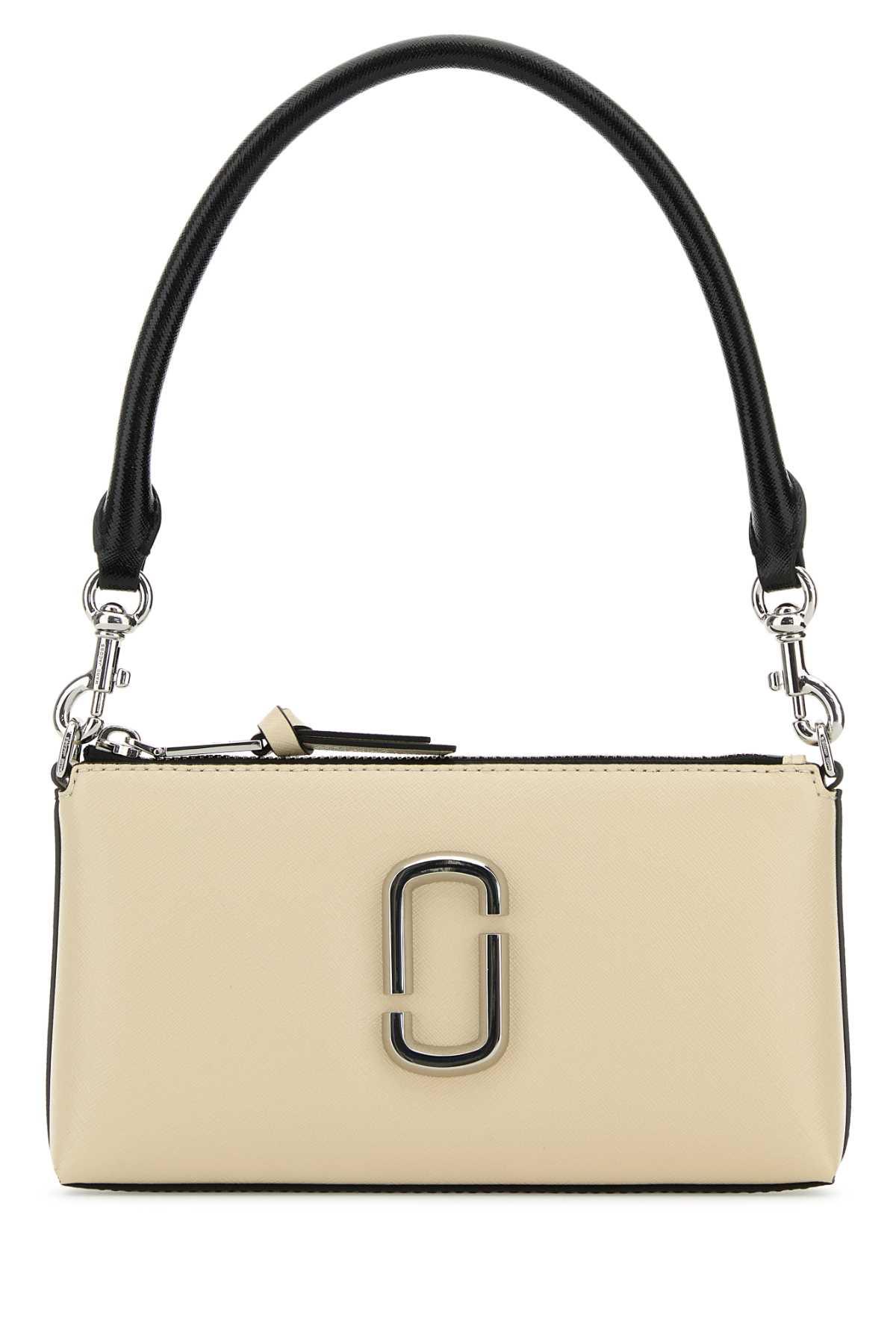 marc jacobs two-tone leather snapshot shoulder bag