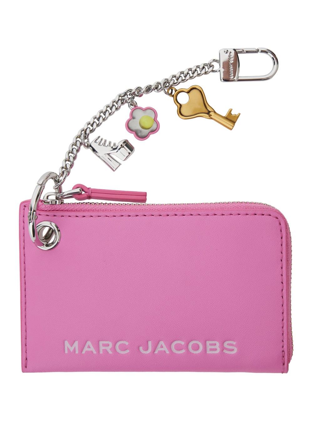marc jacobs zippered wallet with pendant