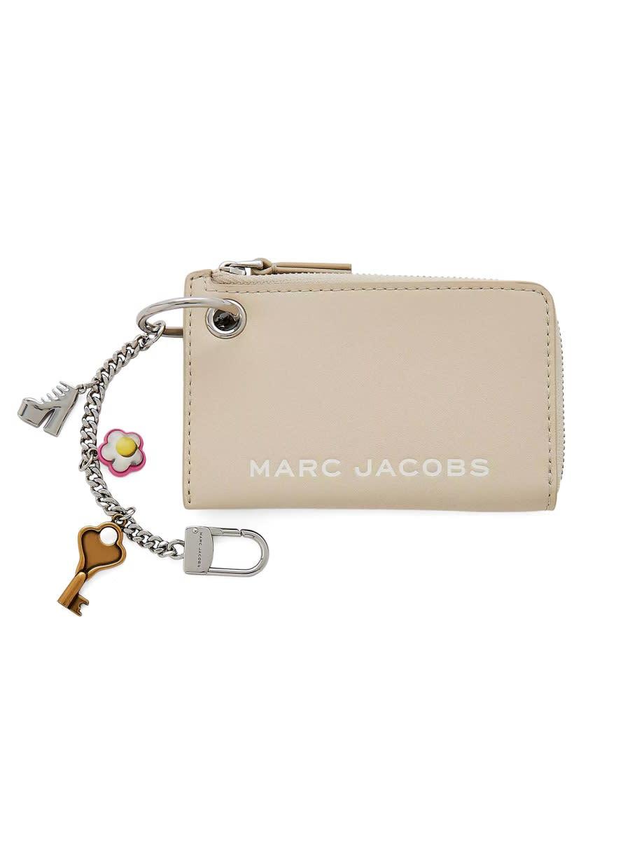 marc jacobs zippered wallet with pendant