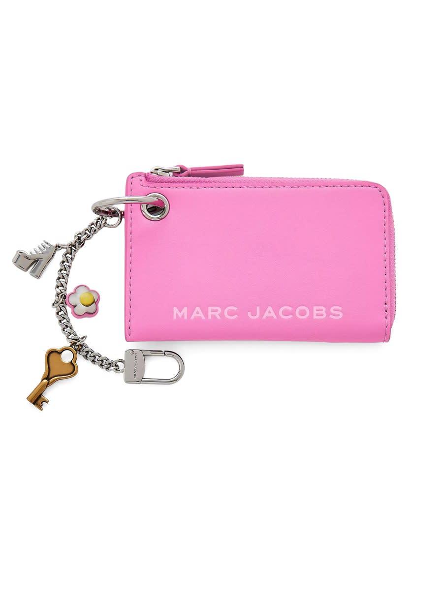 marc jacobs zippered wallet with pendant