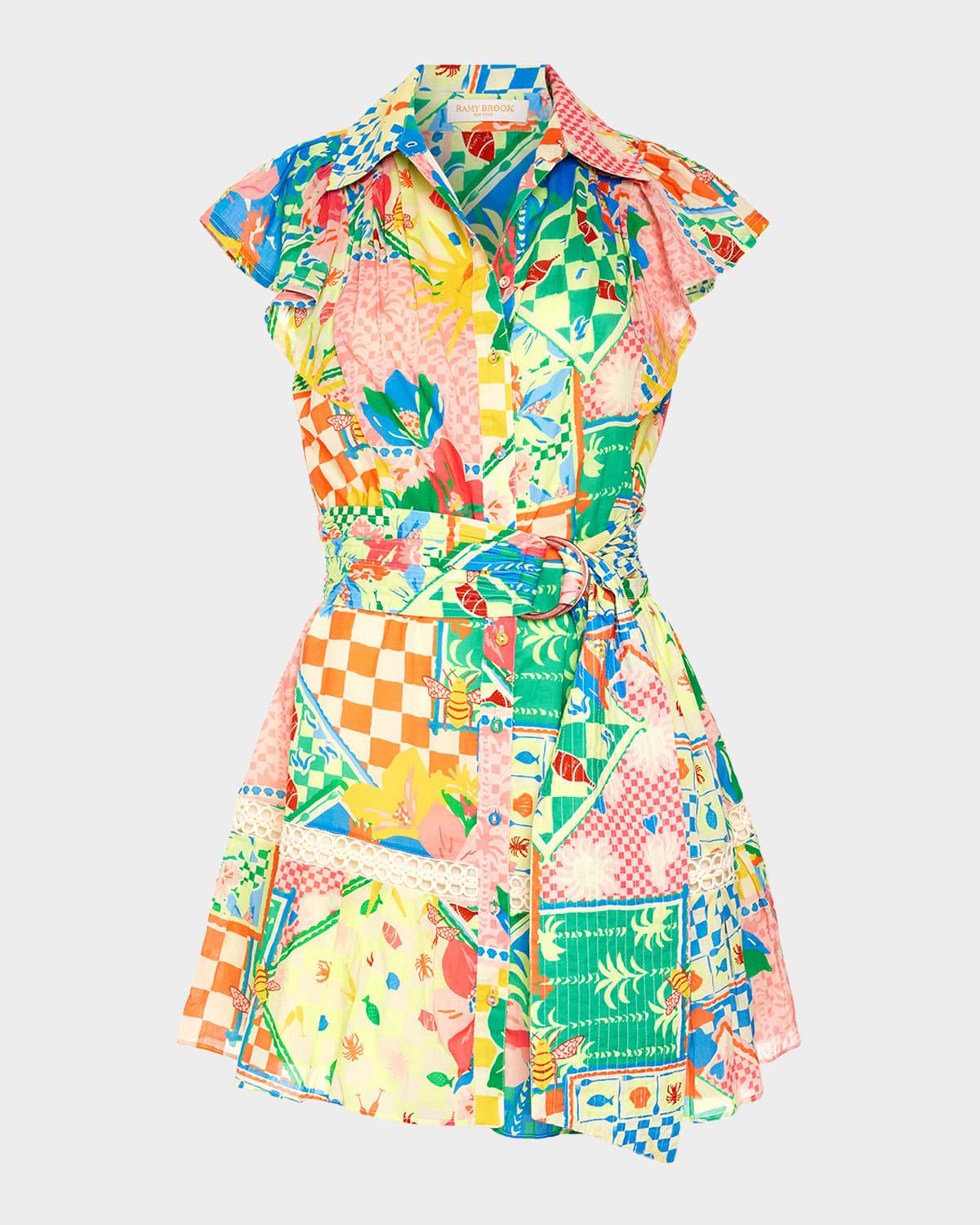 marceline garden mini shirtdress