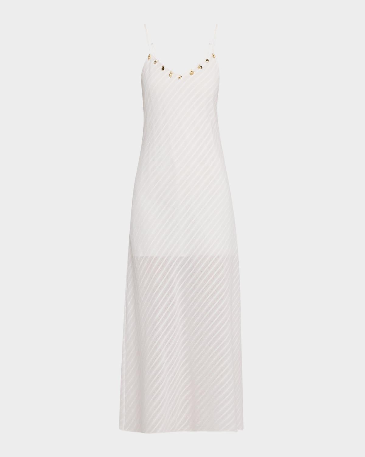 marcella stripe charm maxi dress