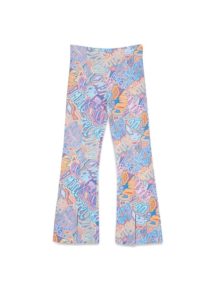 marcelo burlon flare split cuffs trousers
