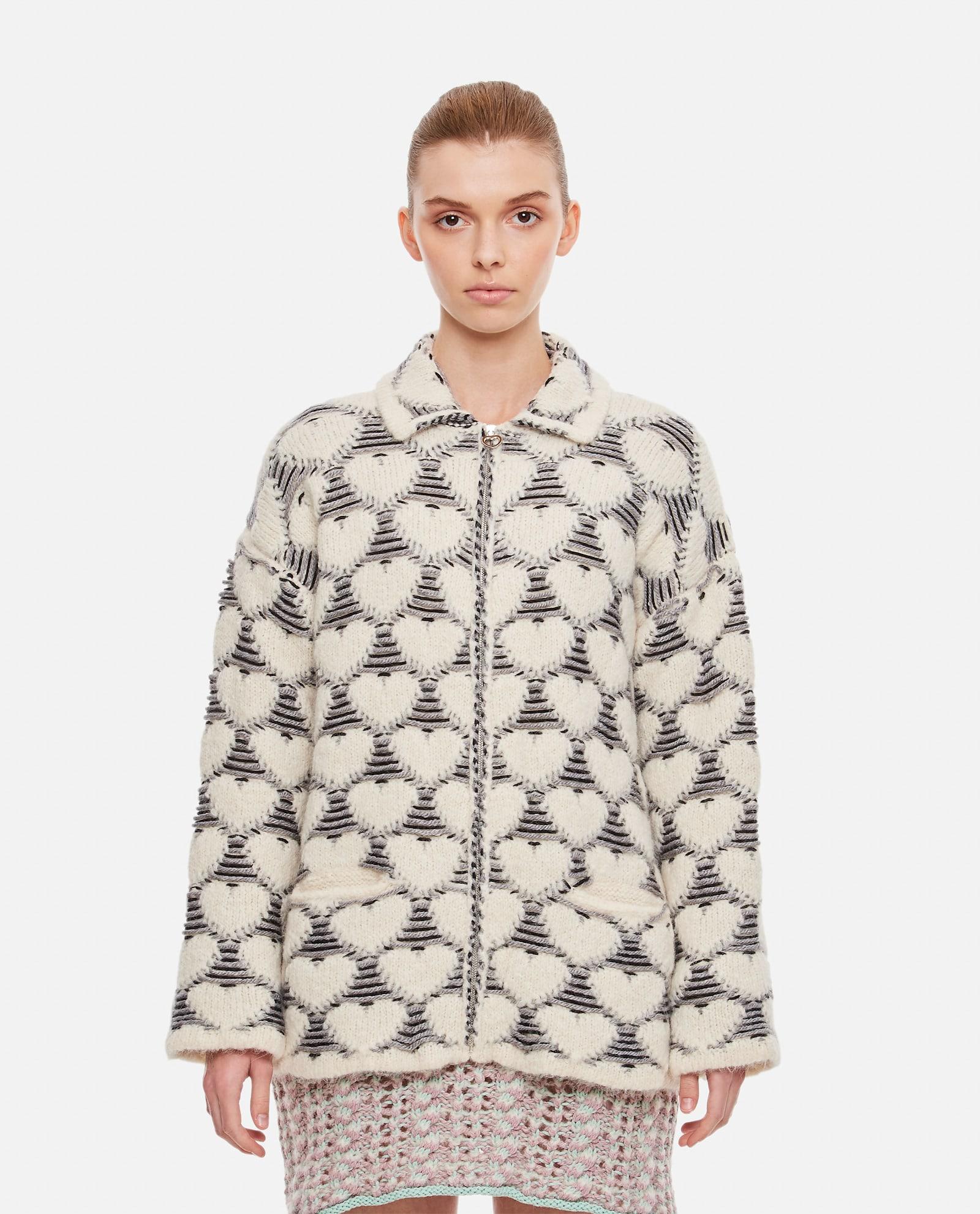 marco rambaldi floating heart knitted jacket