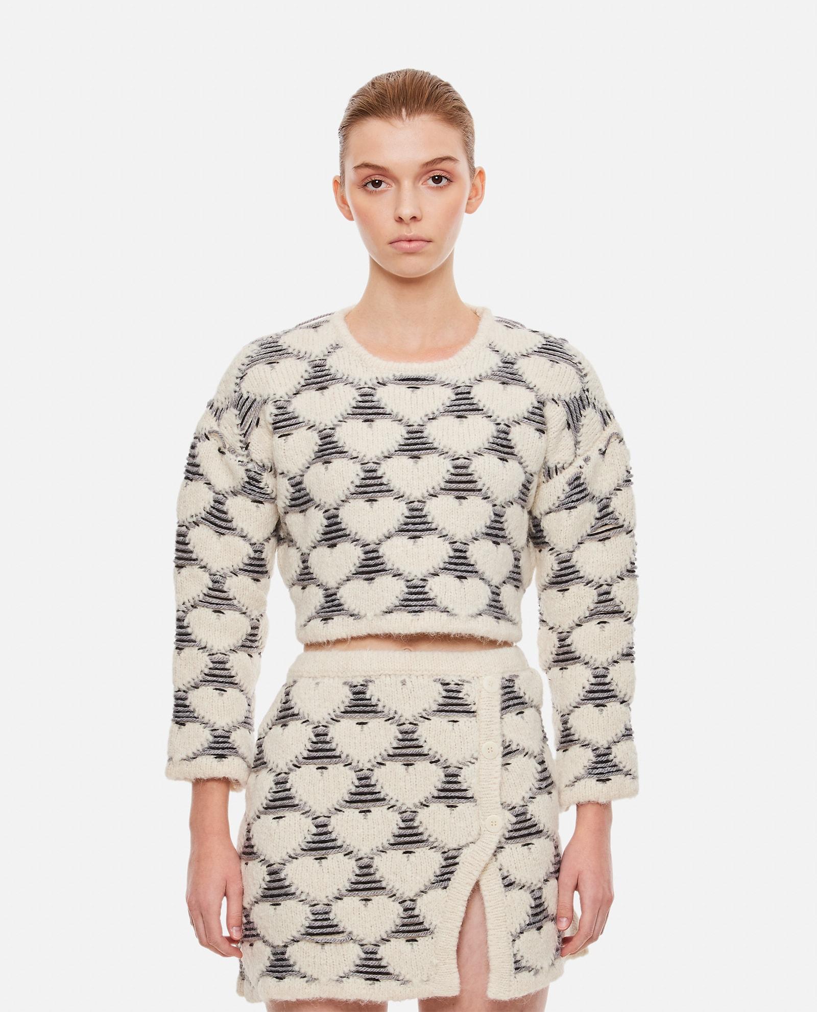 marco rambaldi floating heart knitted sweater