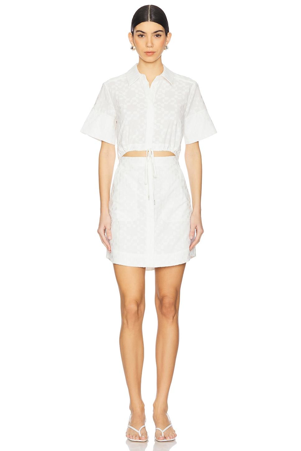 marcy short sleeve mini shirt dress