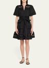 mardi embroidered short-sleeve mini dress