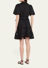 mardi embroidered short-sleeve mini dress