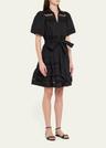 mardi embroidered short-sleeve mini dress