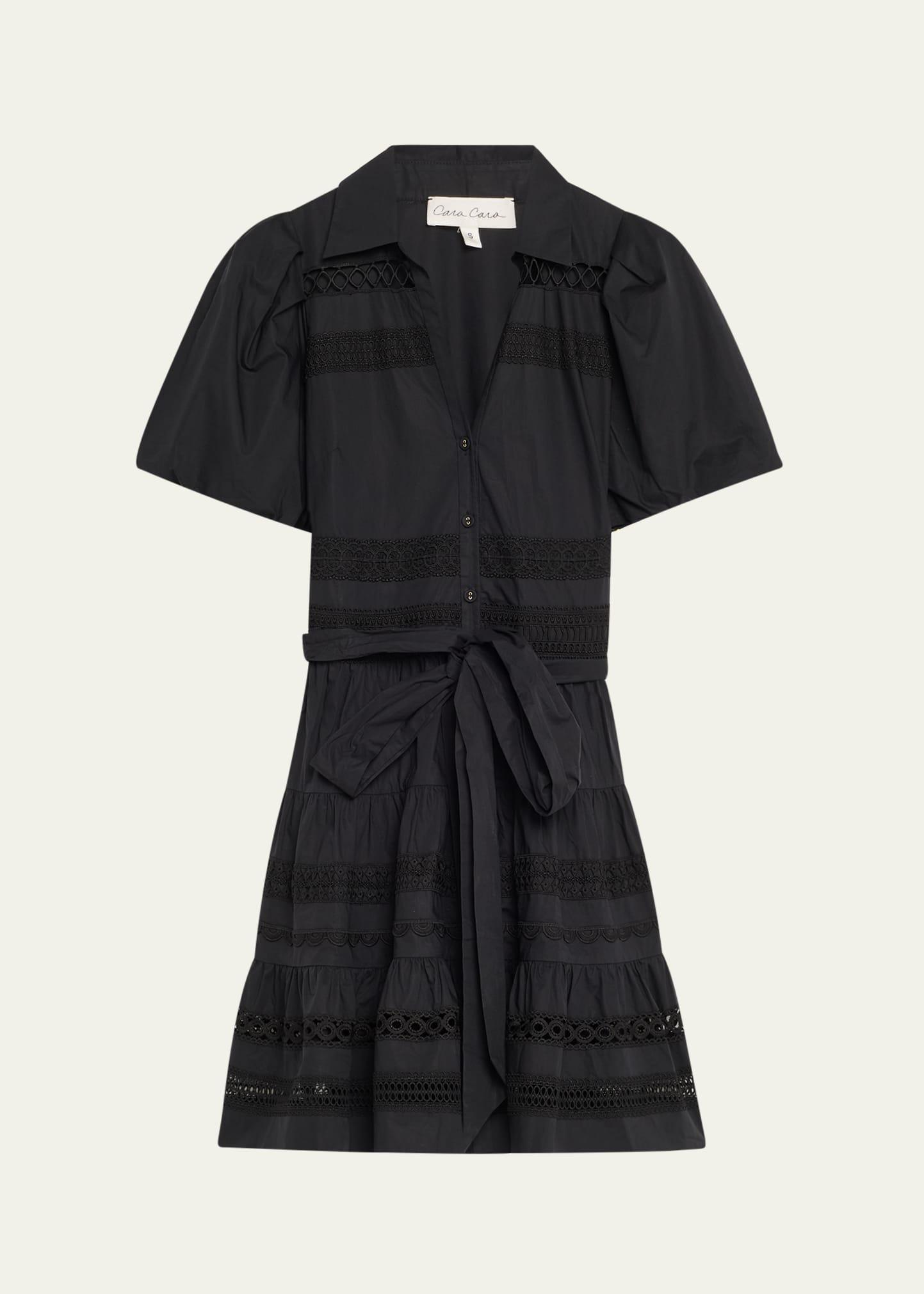 mardi embroidered short-sleeve mini dress