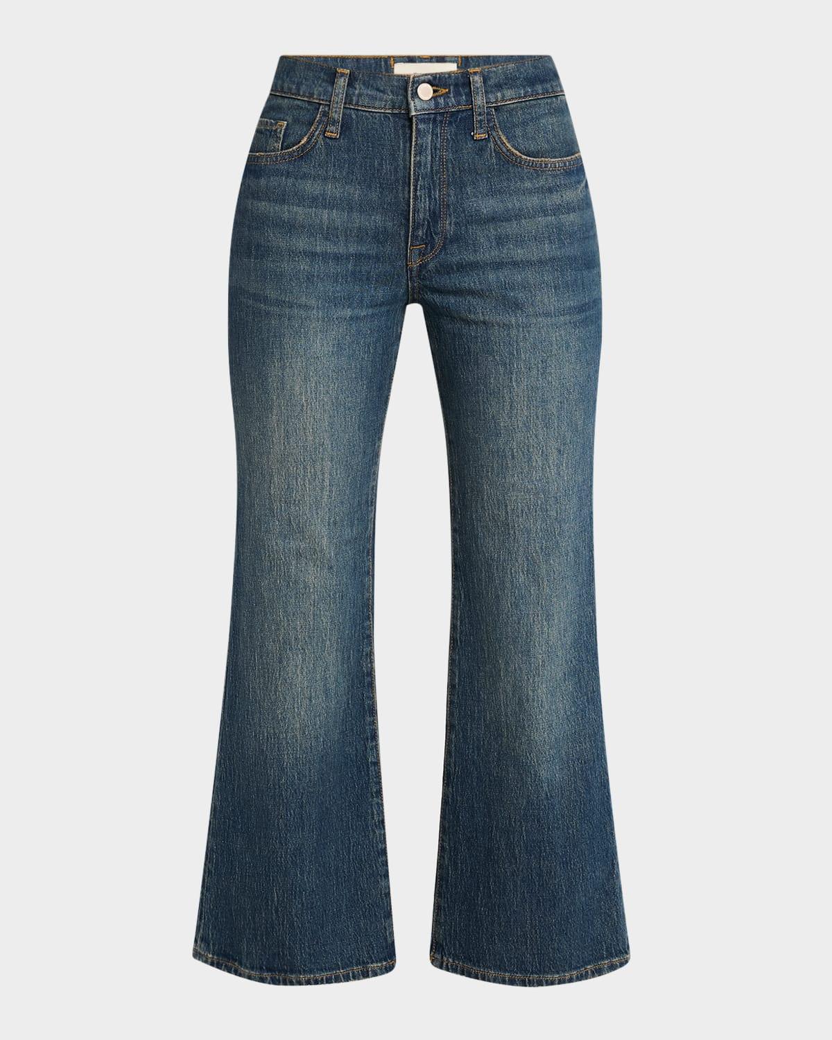 margaret mid-rise crop flare jeans