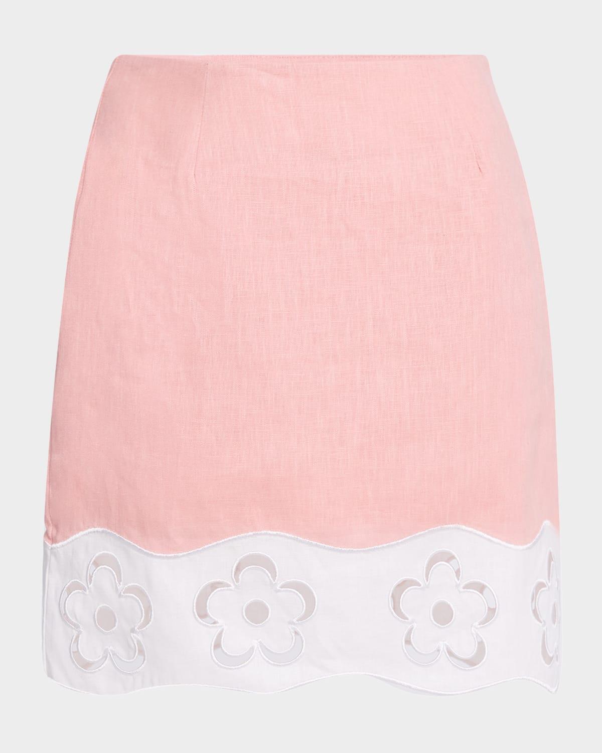 margaux linen mini skirt