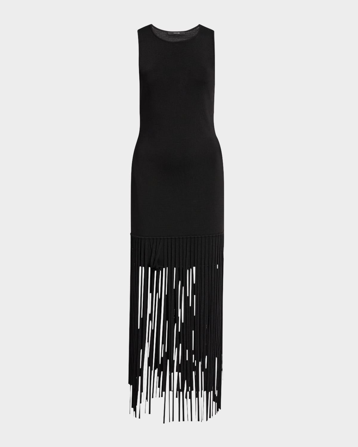 margaux sleeveless fringe dress
