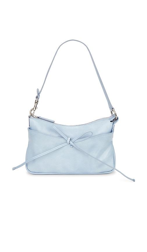 margesherwood ribbon pochette bag in baby blue.