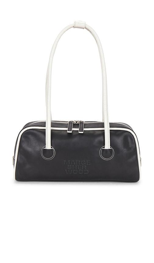 margesherwood soft baguette shoulder bag in grey.