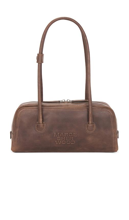 margesherwood soft boston east / west shoulder bag in brown.