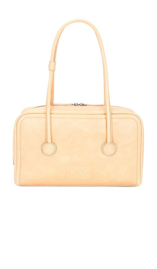 margesherwood soft boston shoulder bag in beige.