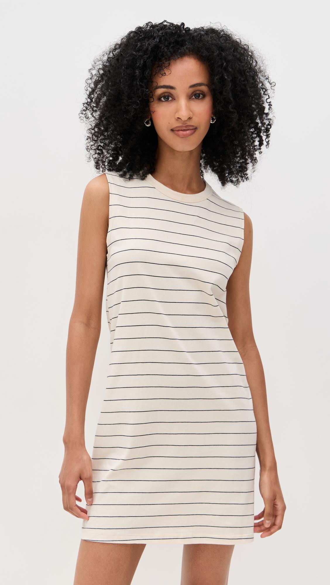margo stripe sleeveless mini dress