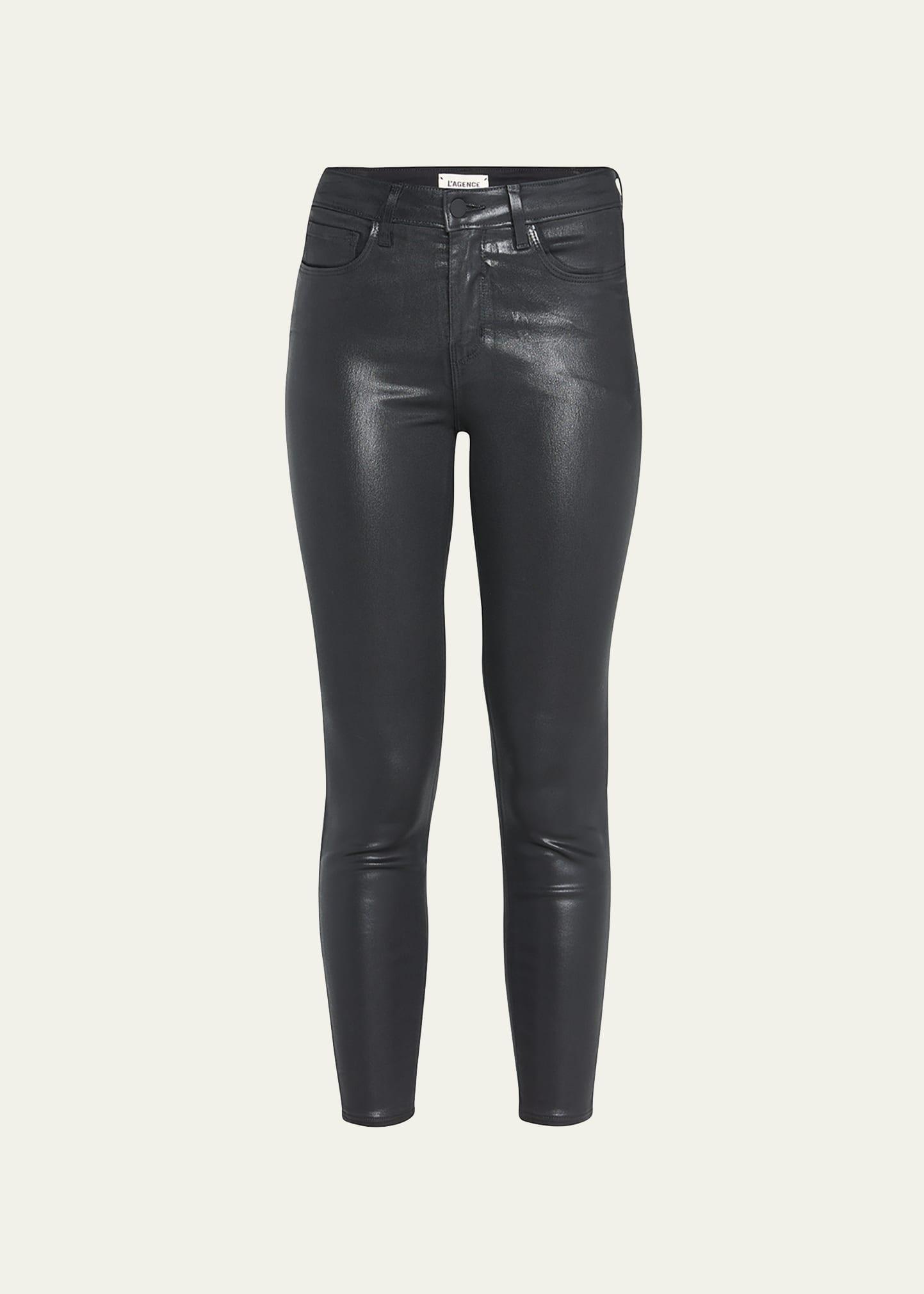 margot coated high-rise skinny ankle jeans