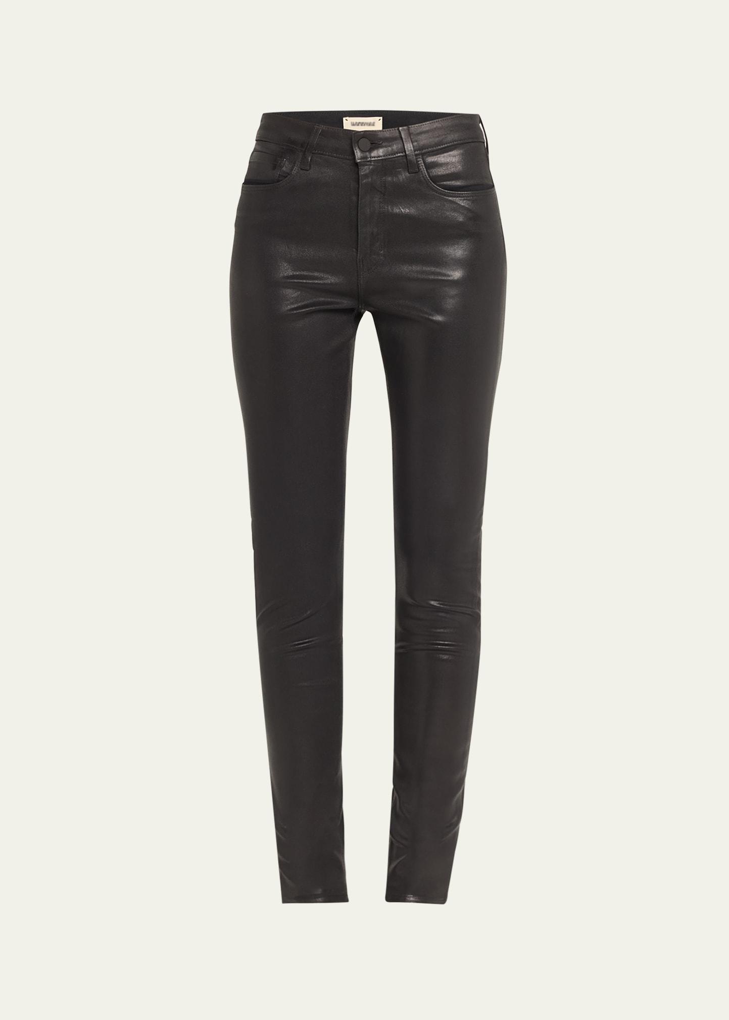 marguerite coated modal denim high-rise skinny jeans
