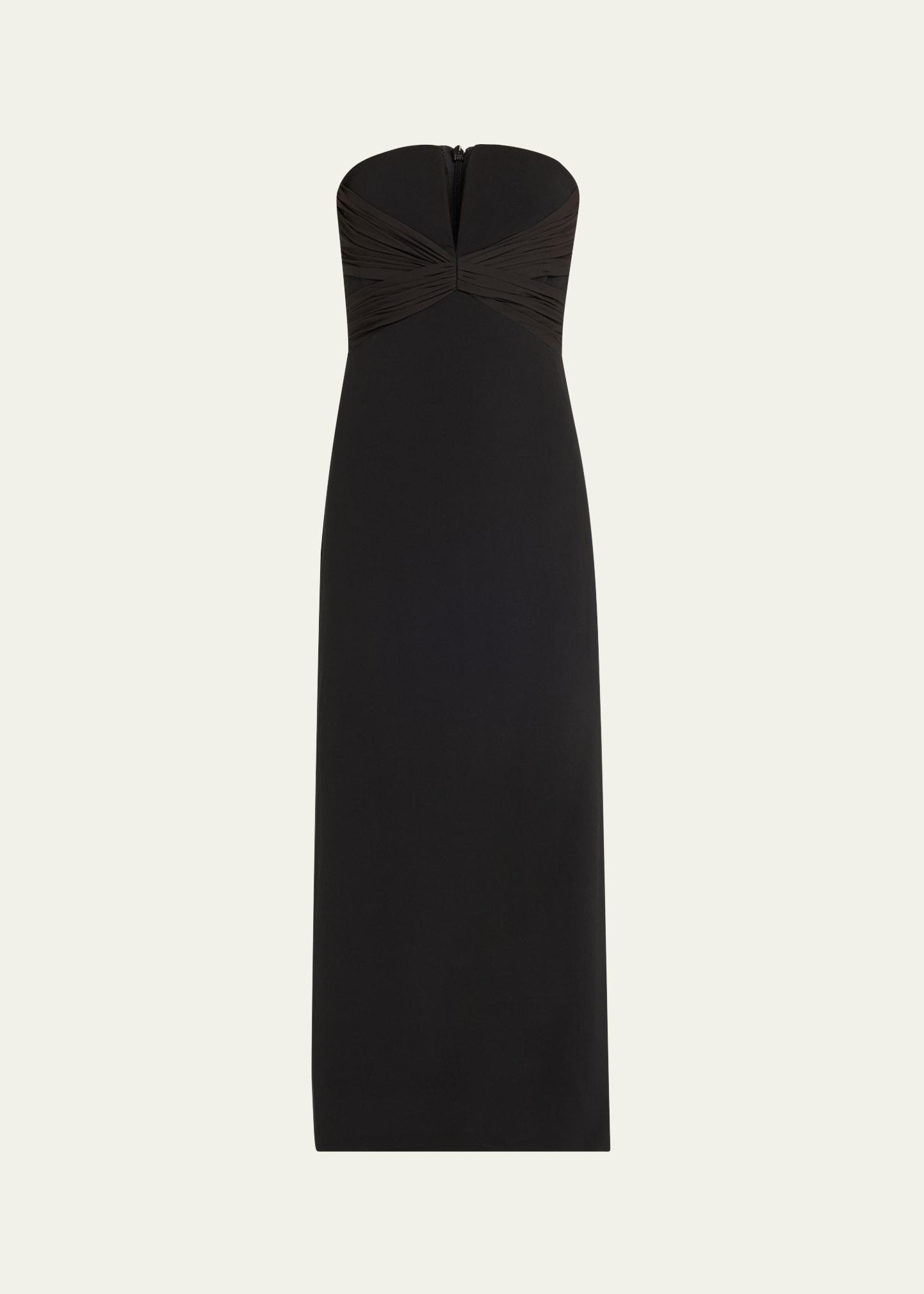 marguerite strapless plunge midi dress
