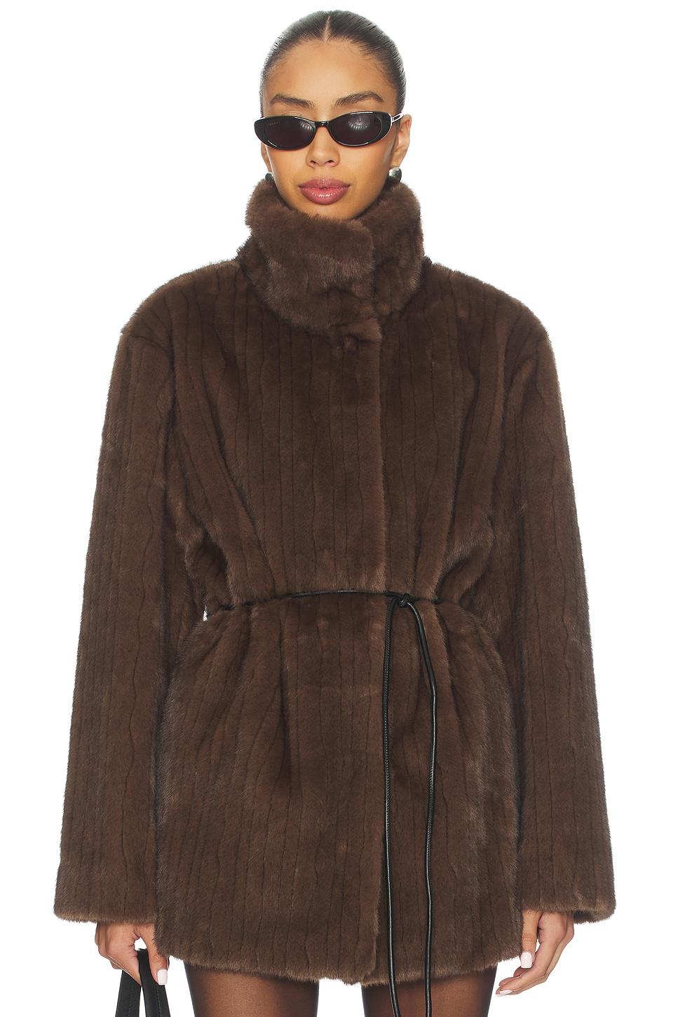 maria faux fur coat