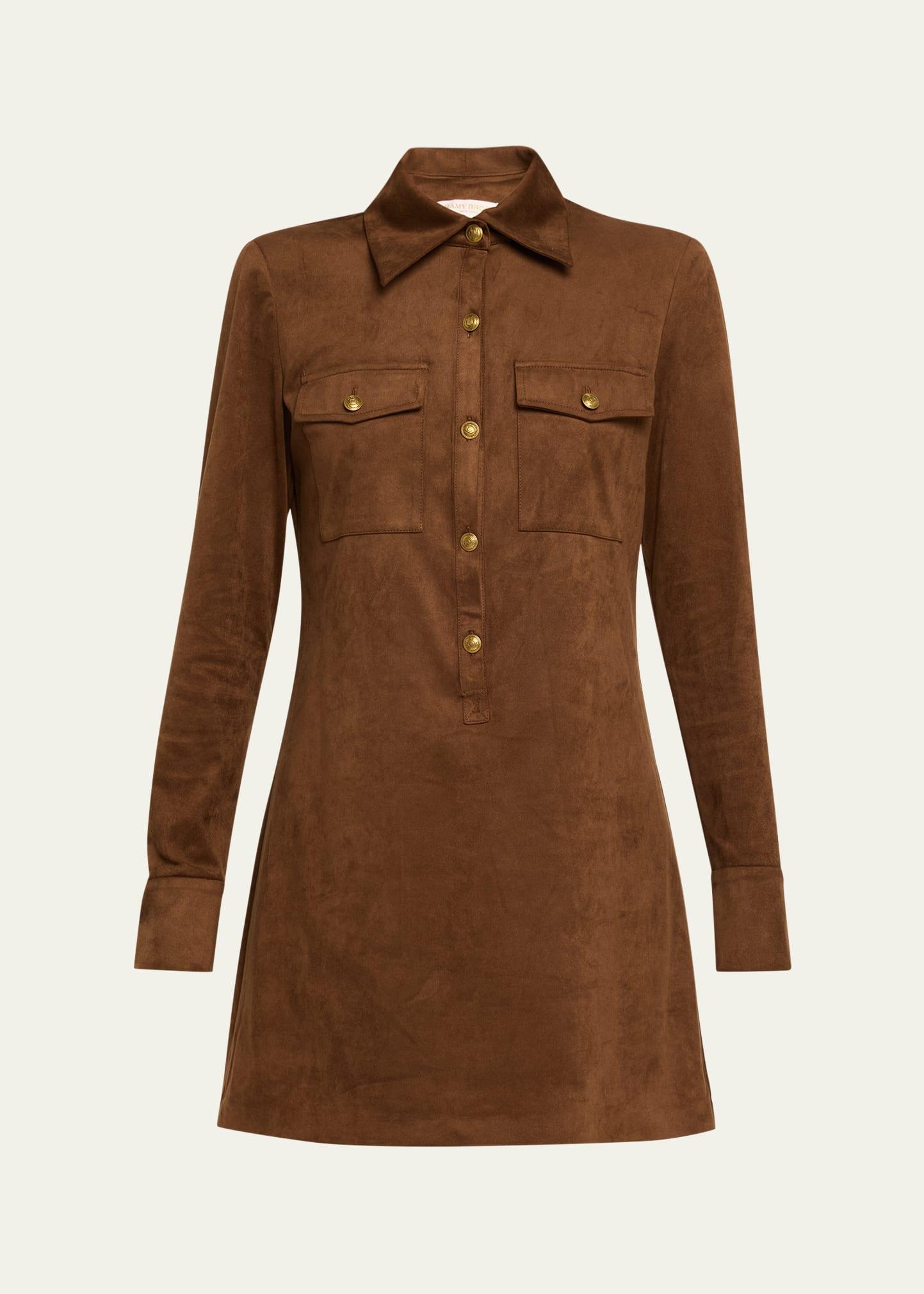 maria long-sleeve mini dress