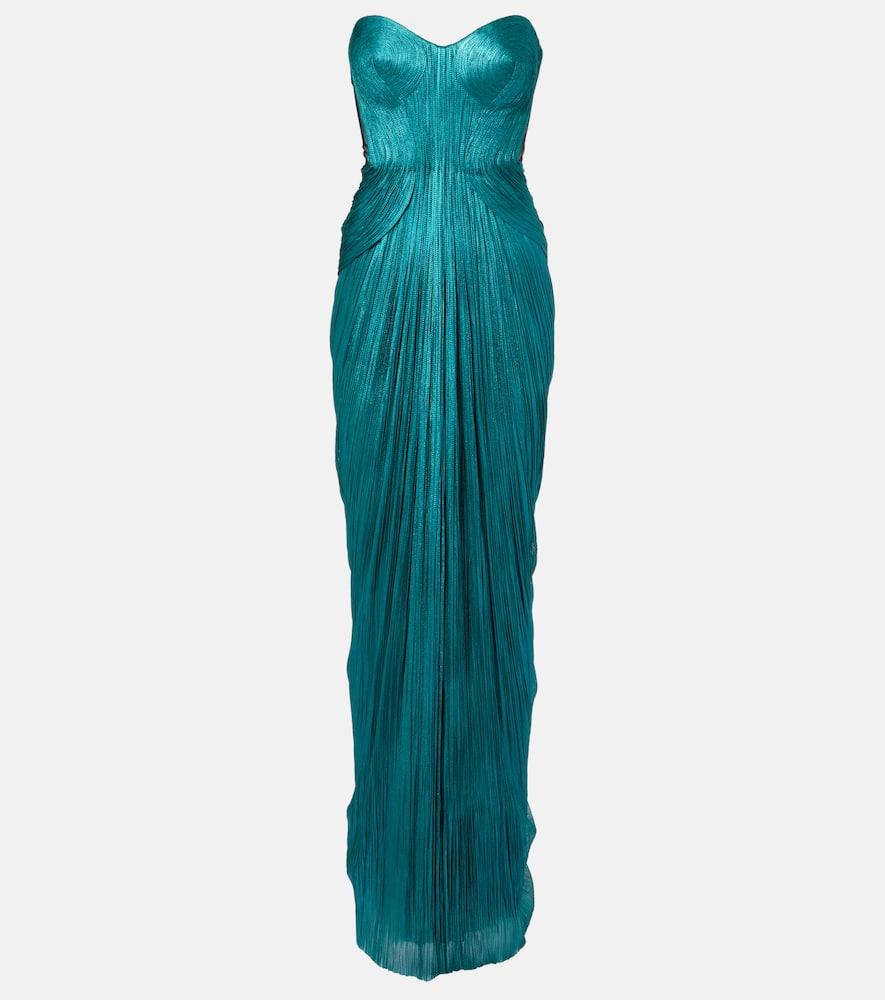 maria lucia hohan caly silk mousseline bustier gown