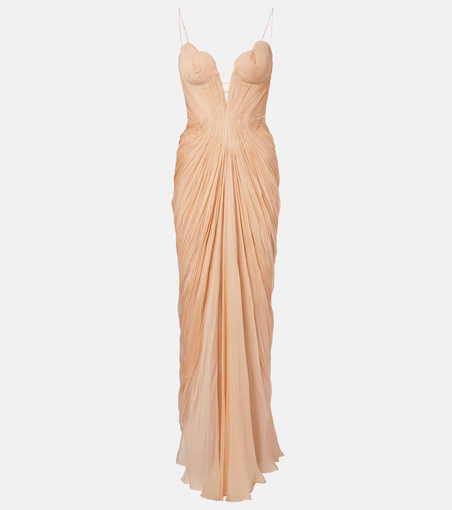 maria lucia hohan cecilia draped silk gown