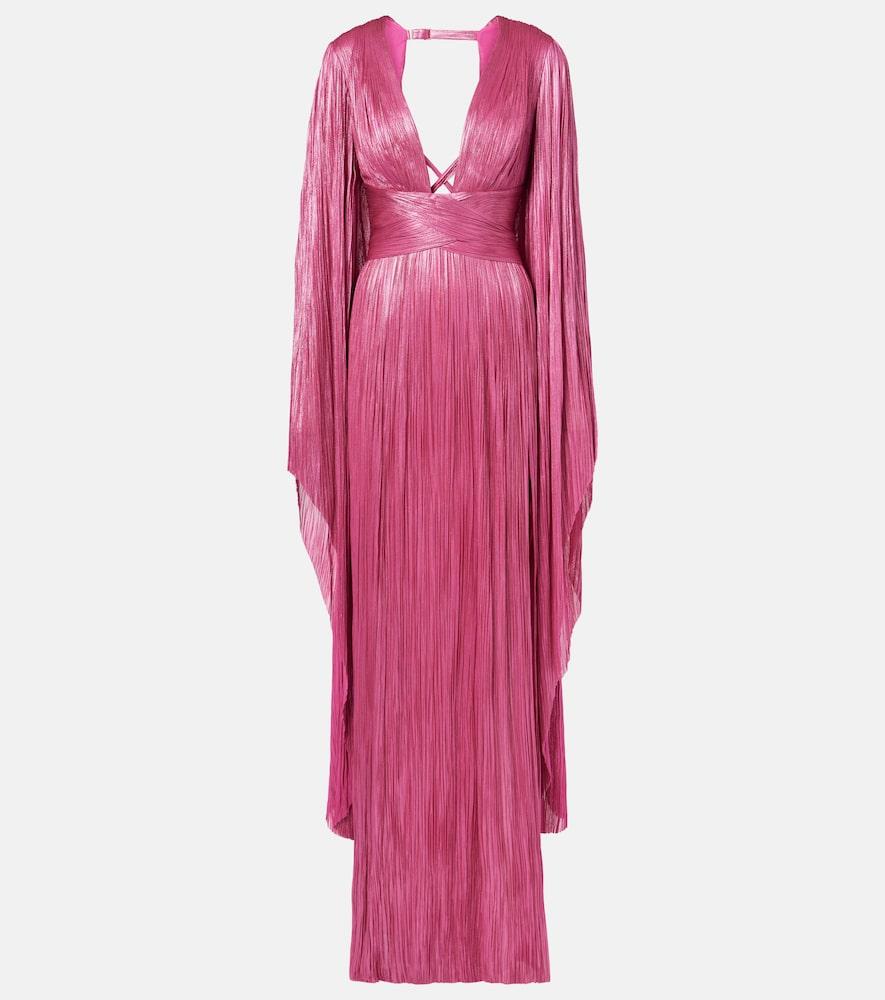 maria lucia hohan crystal caped silk gown