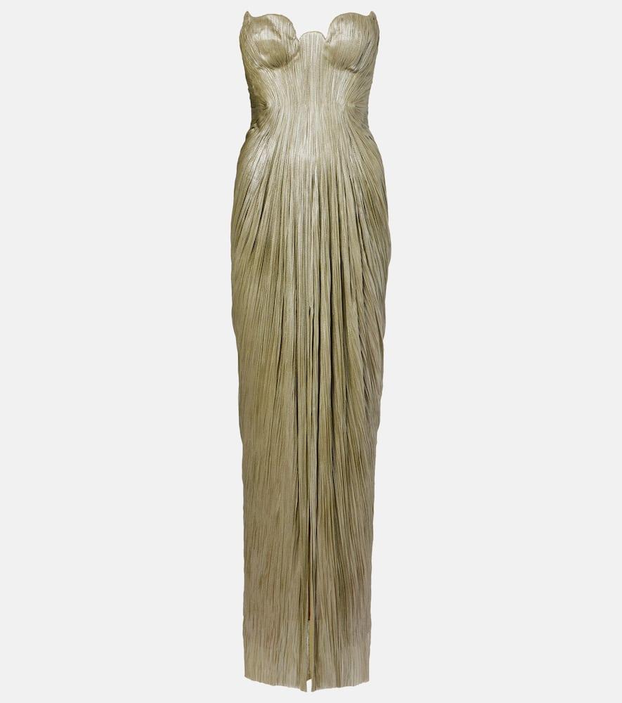 maria lucia hohan jasleen strapless silk tulle corset gown