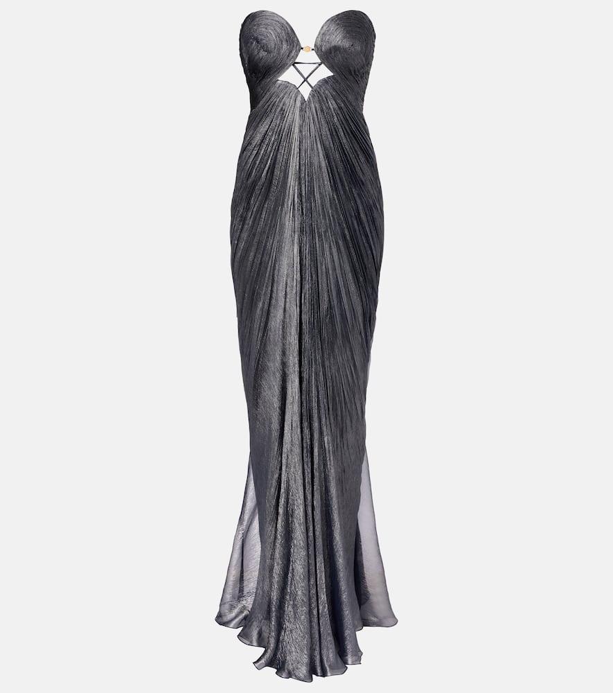 maria lucia hohan julieta draped silk gown